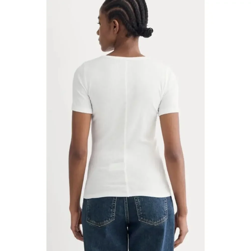 Everlane The Luxe Rib Supima Cotton Crew - Picture 2 of 7